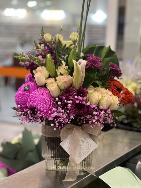 SUNSET HOLLYWOOD IN LOVELY QUALITY LUXURY VASE 